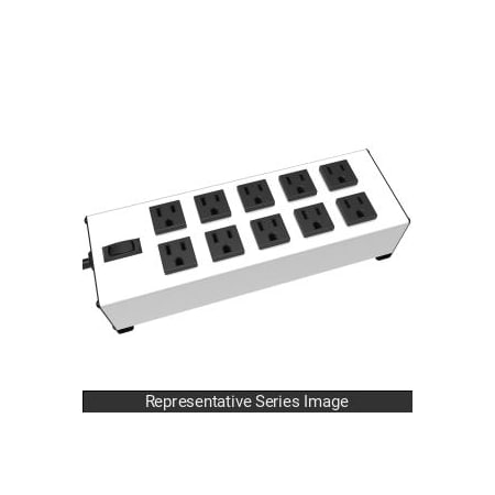 Hammond Power Strip, Heavy Duty, 5-15R, 5-15P, 6 ft., Black 1580T10A1